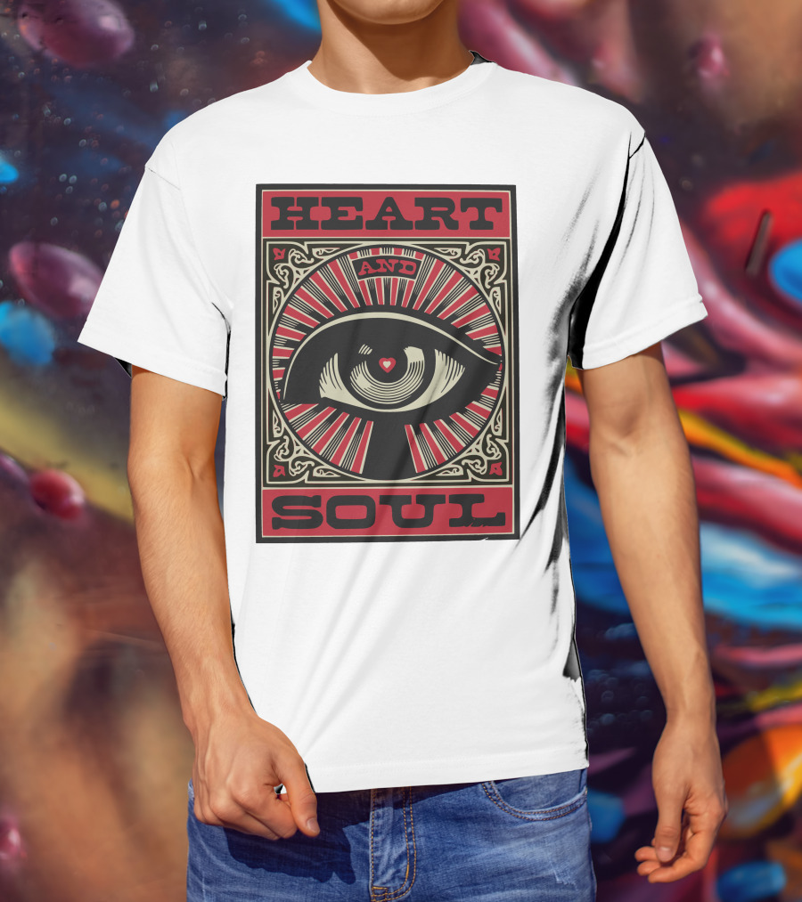 Heart And Soul Eye Art Radiating Love T-Shirt