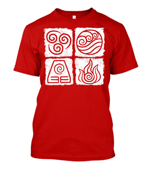 Avatar Air Water Earth Fire Elements T-Shirt