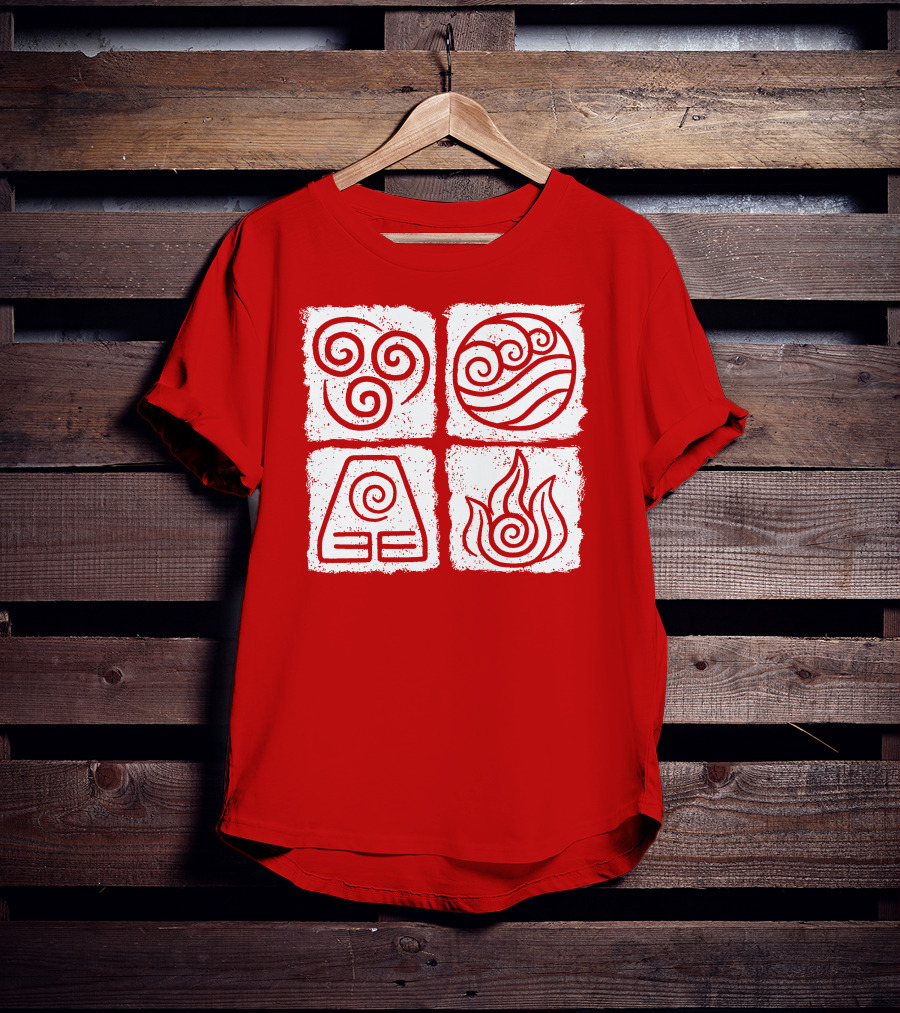 Avatar Air Water Earth Fire Elements T-Shirt