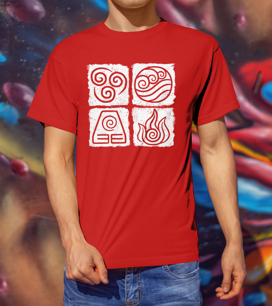 Avatar Air Water Earth Fire Elements T-Shirt