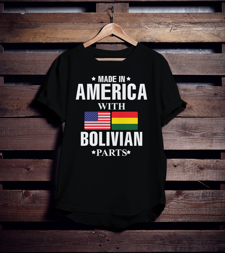 Made IN America With Bolivian Parts USA Bolivia Flags T-Shirt