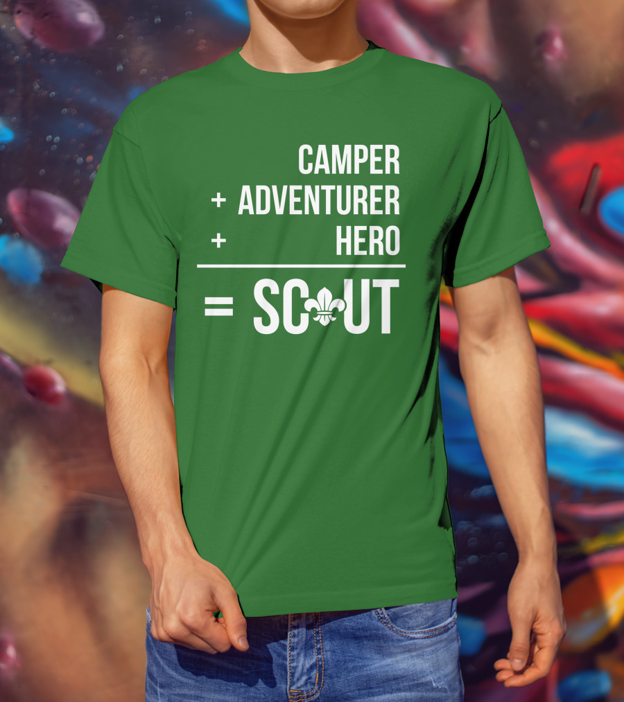 Camper Adventurer Hero Scout Fleur-de-Lis T-Shirt