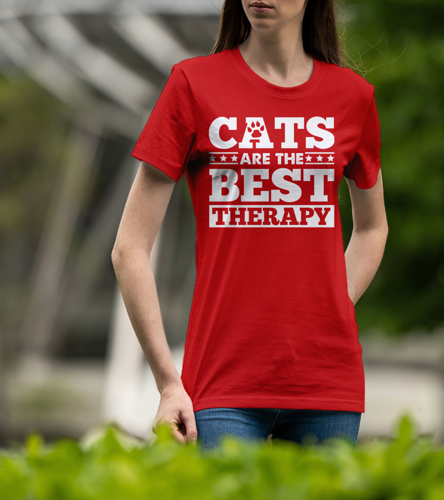 Cats Are The Best Therapy T-Shirt
