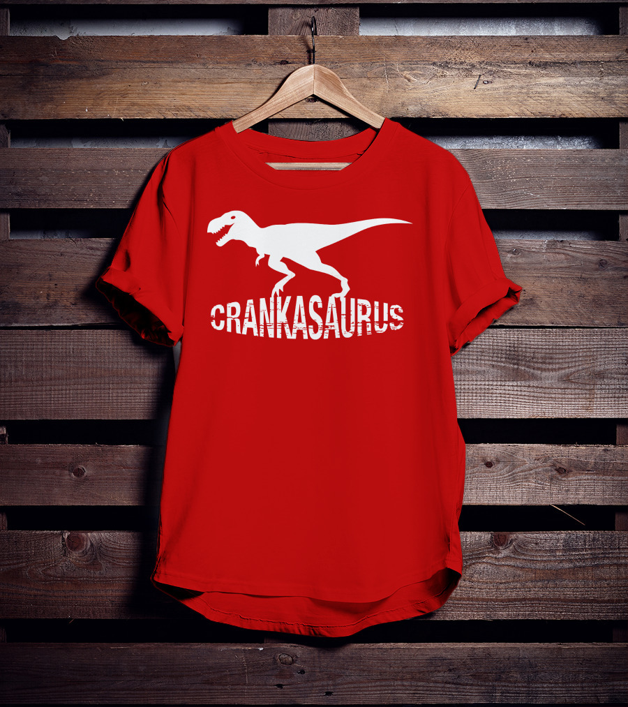 Crankasaurus Dinosaur Logo Parody T-Rex T-Shirt