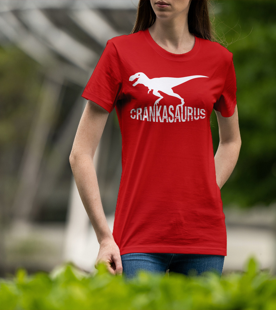 Crankasaurus Dinosaur Logo Parody T-Rex T-Shirt