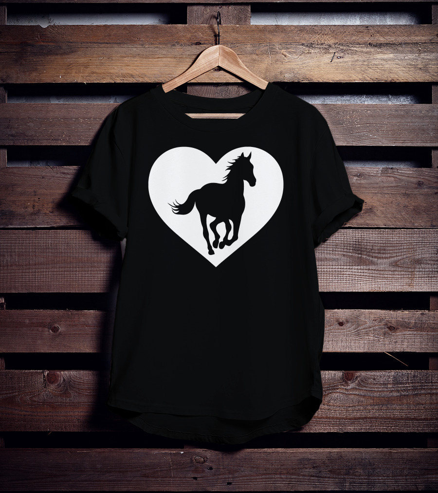Heart Horse Silhouette Icon T-Shirt