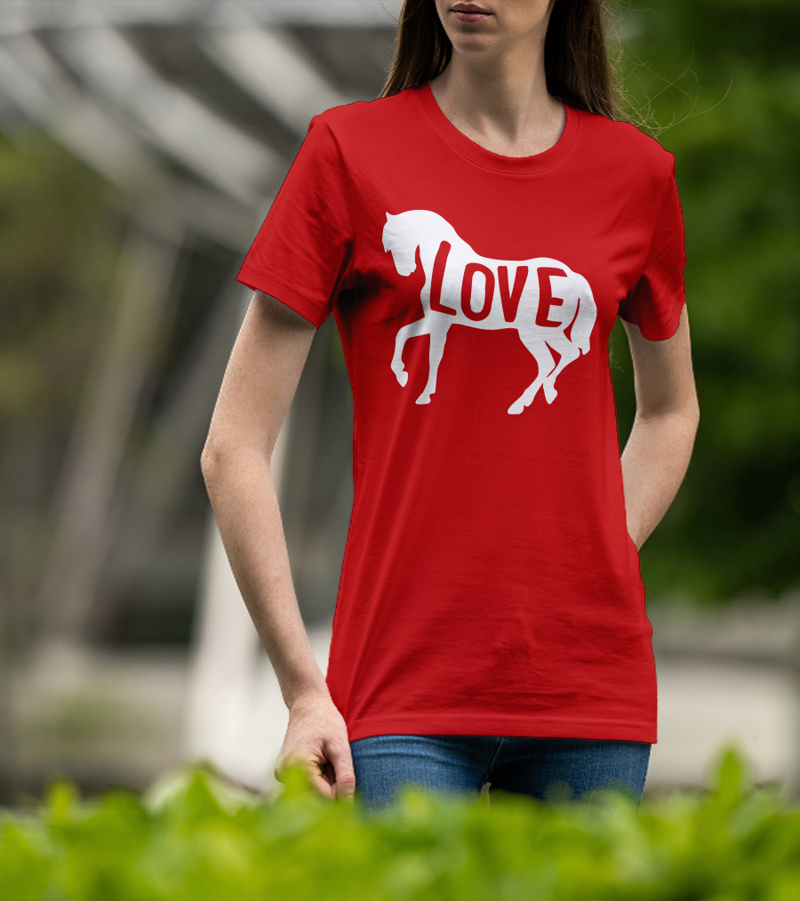 Love Horse White Silhouette T-Shirt