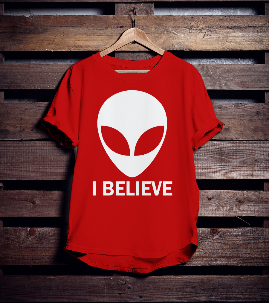 I Believe Alien Face T-Shirt