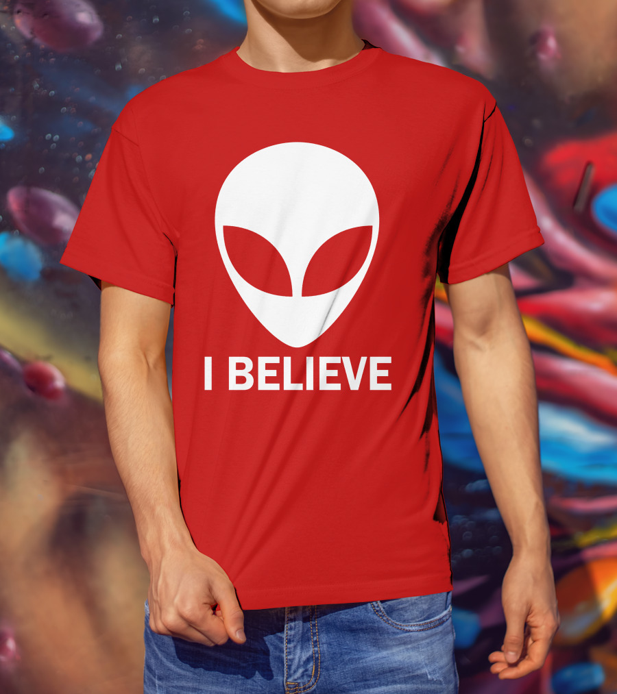 I Believe Alien Face T-Shirt