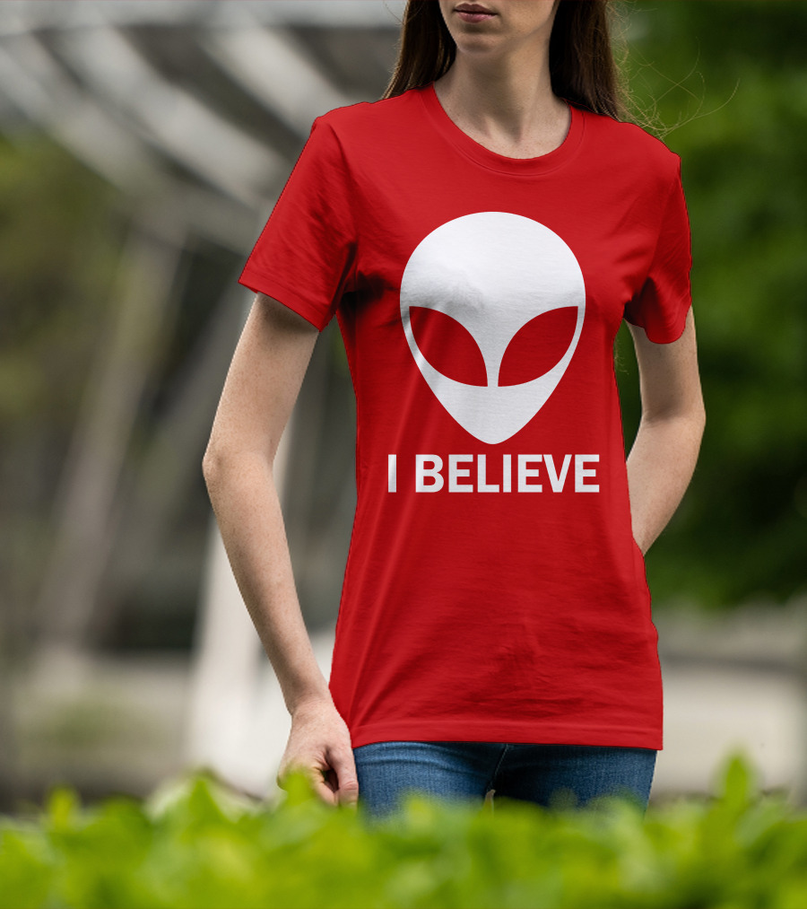 I Believe Alien Face T-Shirt