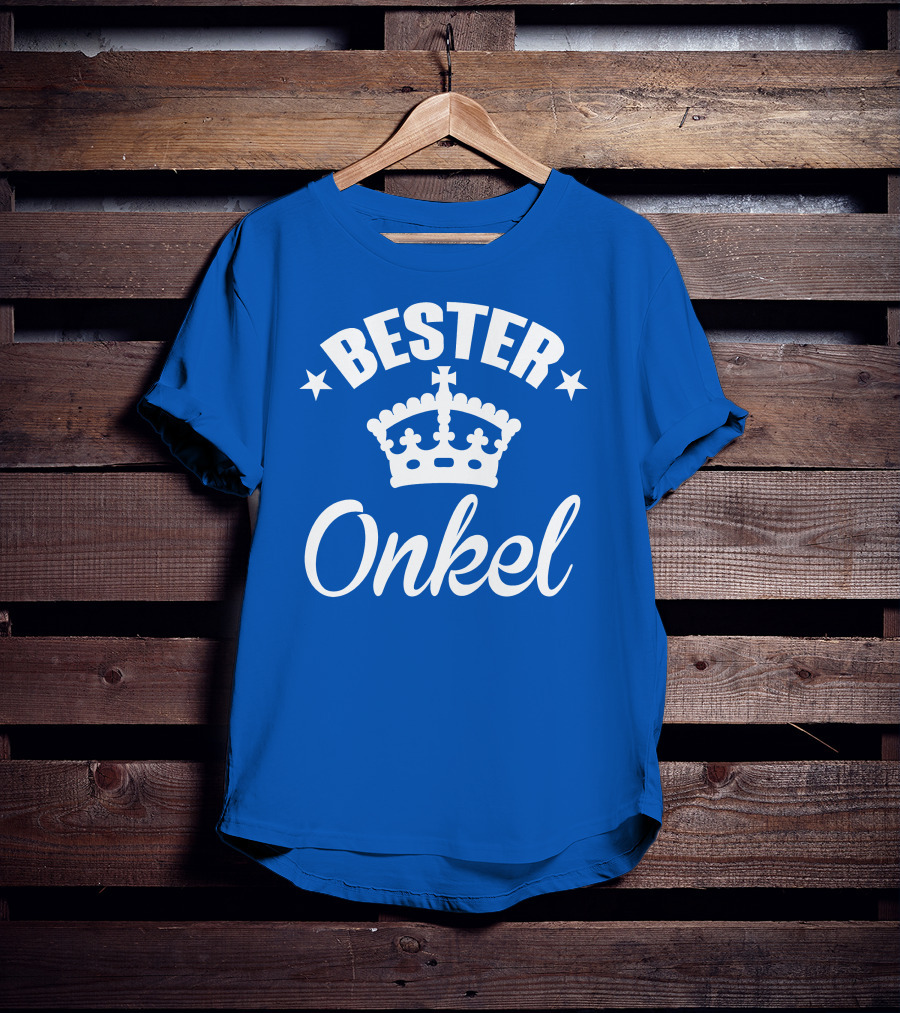 Bester Onkel Der Welt Krone-Star-Blaue Perfektion T-Shirt