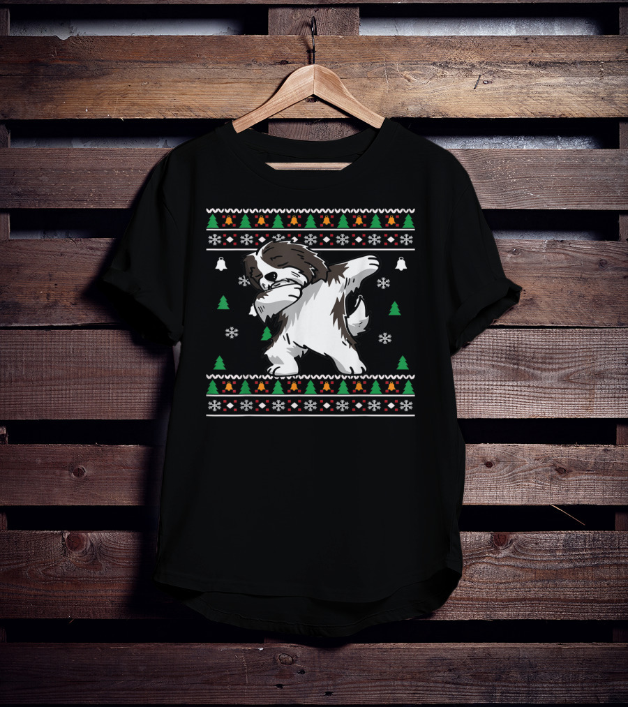 Funny Mens Havanese Christmas Dabbing Holiday T-Shirt