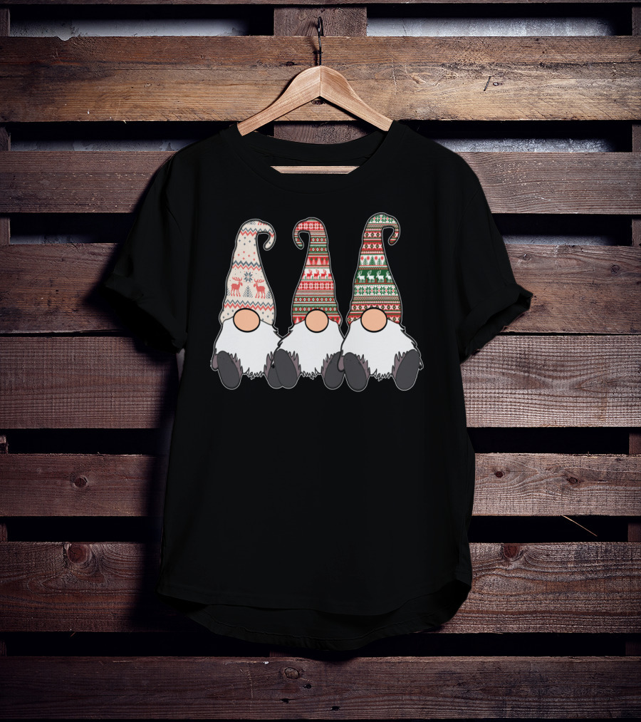 3 Nordic Gnomes Winter Christmas Swedish Tomte Scandinavian T-Shirt
