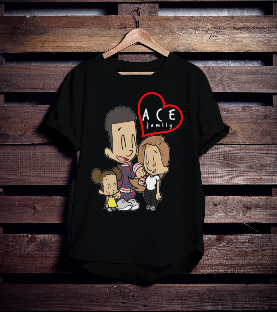 Ace Family Cartoon Heart Merck T-Shirt
