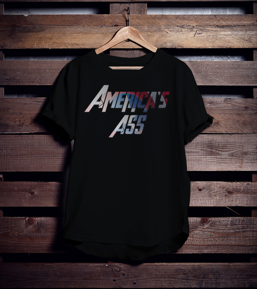 America's Ass Bold Logo Style Patriotic Humor T-Shirt