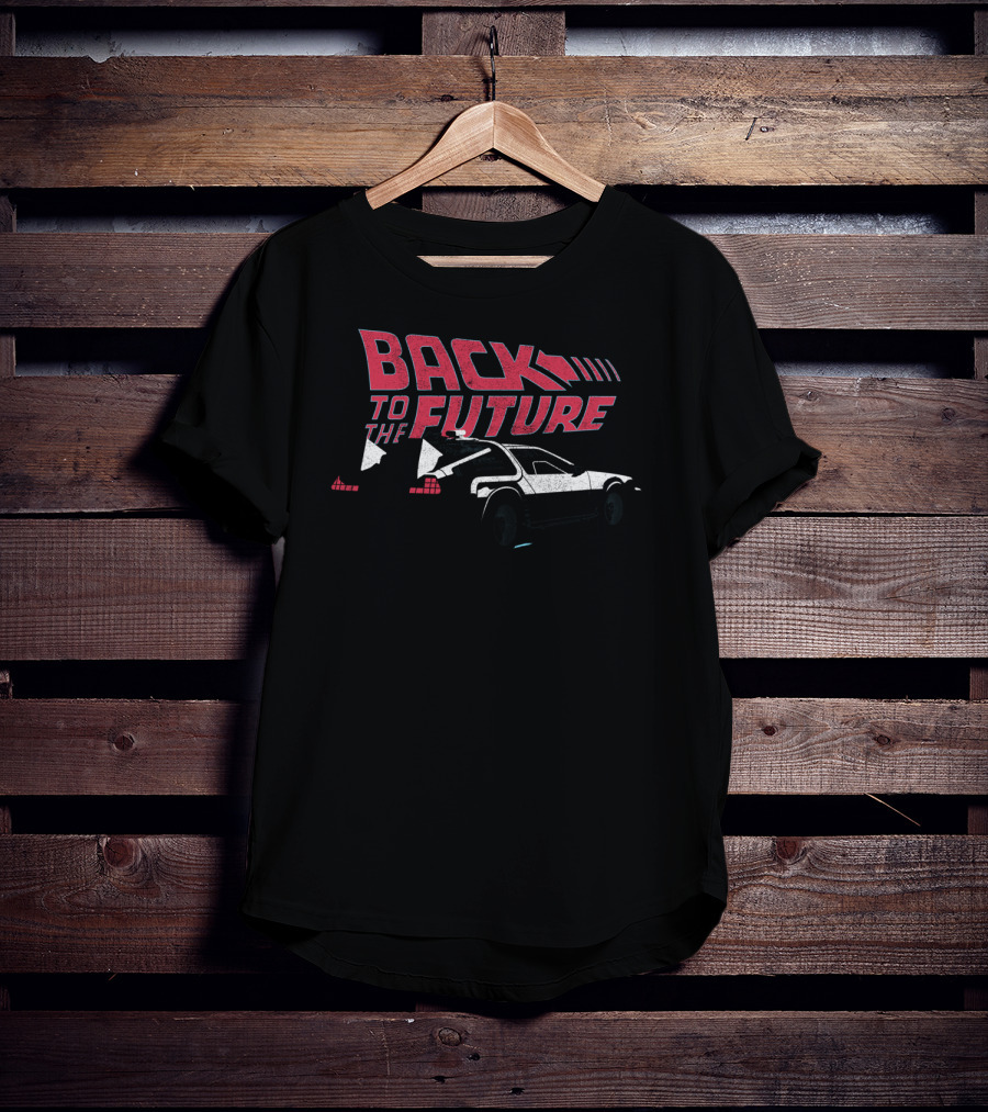 Back To The Future Delorean Car Retro Movie T-Shirt