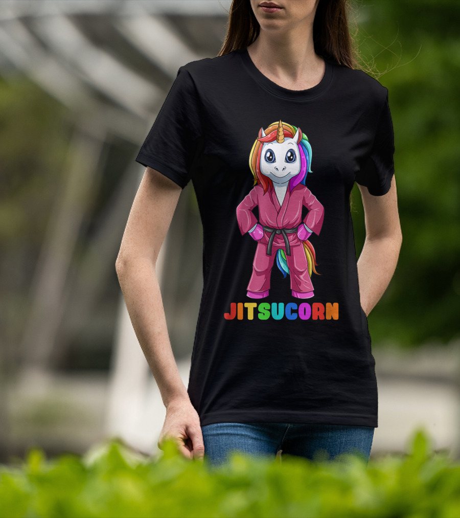 Jitsucorn Cute Unicorn Brazilian Jiujitsu Bjj T-Shirt