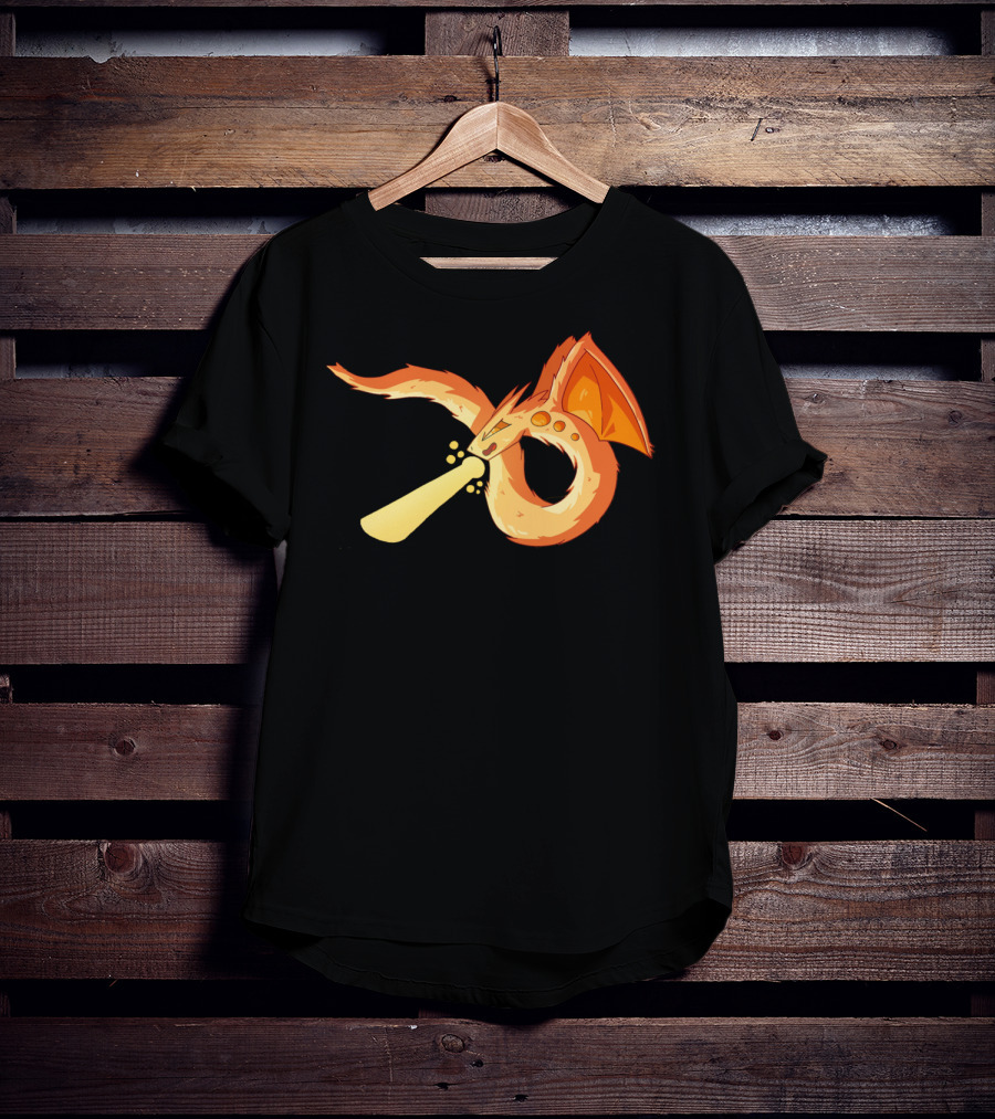 Dragon Flame Fiery Serpent Breathing Light Beam T-Shirt