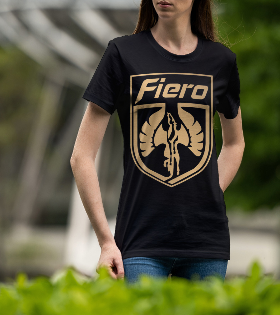 Fiero Emblem Golden Winged Creature Shield T-Shirt