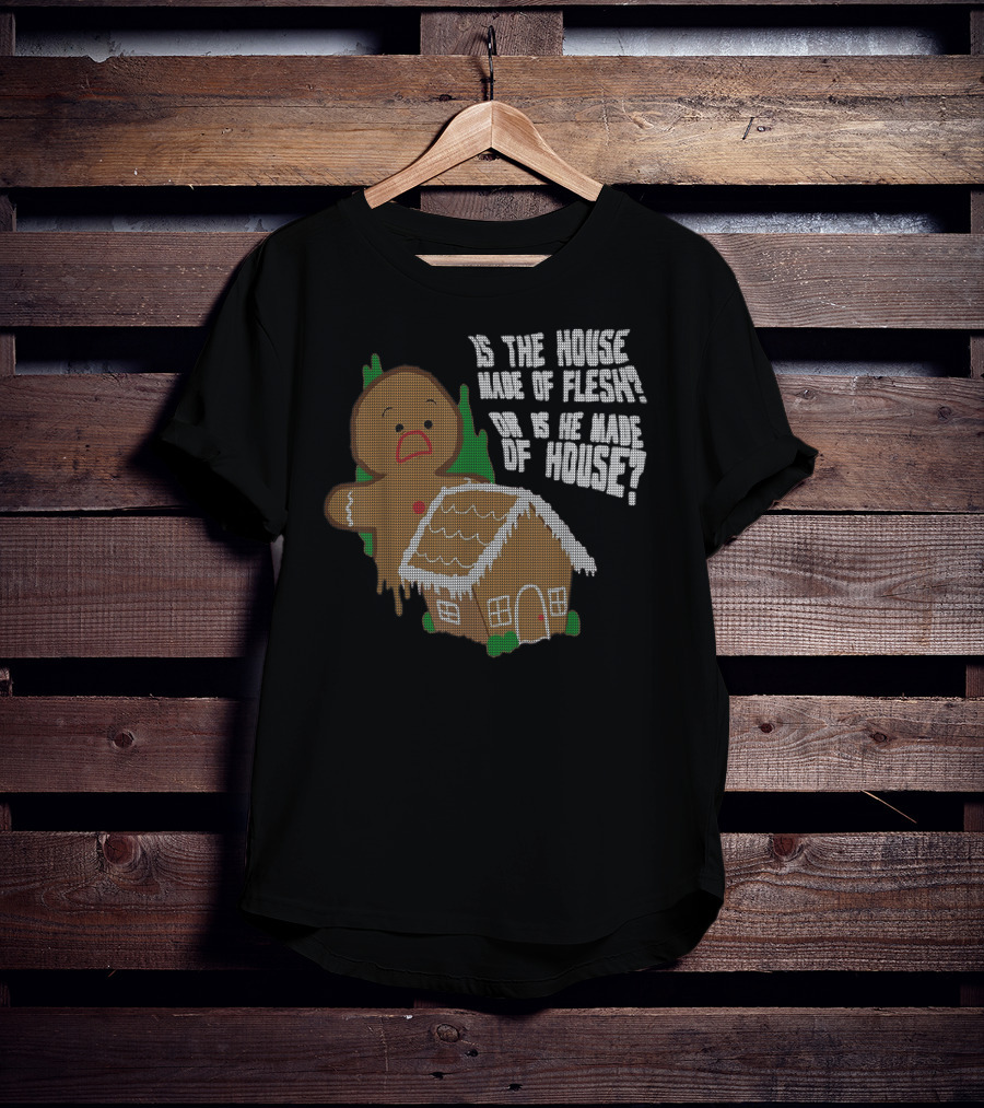Funny Animation Cute Comics Gingerbread House Paradox T-Shirt