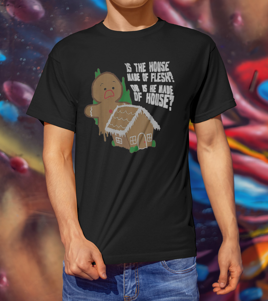 Funny Animation Cute Comics Gingerbread House Paradox T-Shirt
