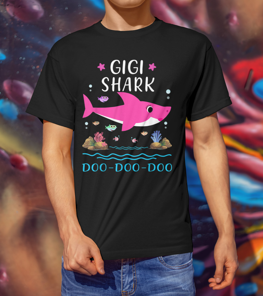Gigi Shark Doo Doo Doo Family Matching Shark T-Shirt