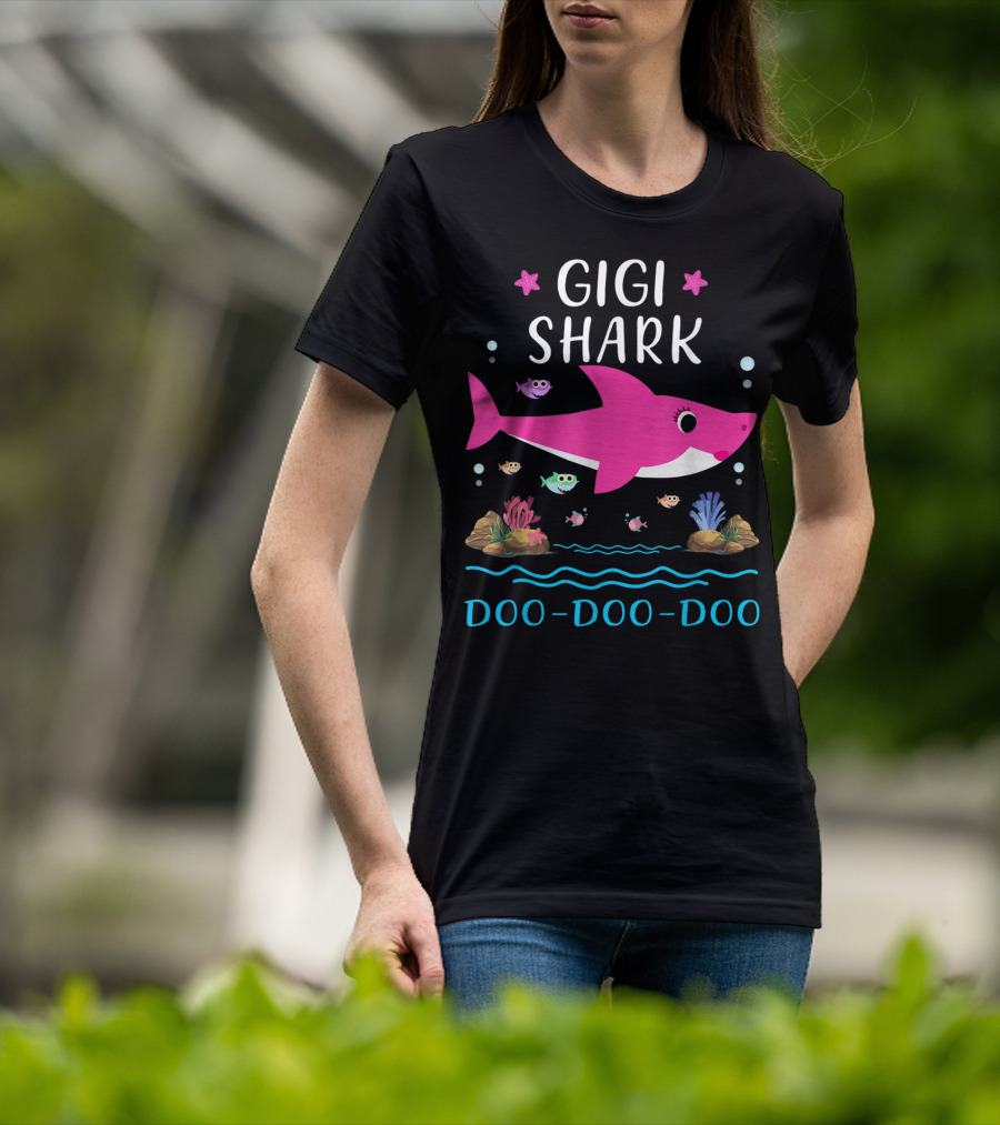 Gigi Shark Doo Doo Doo Family Matching Shark T-Shirt