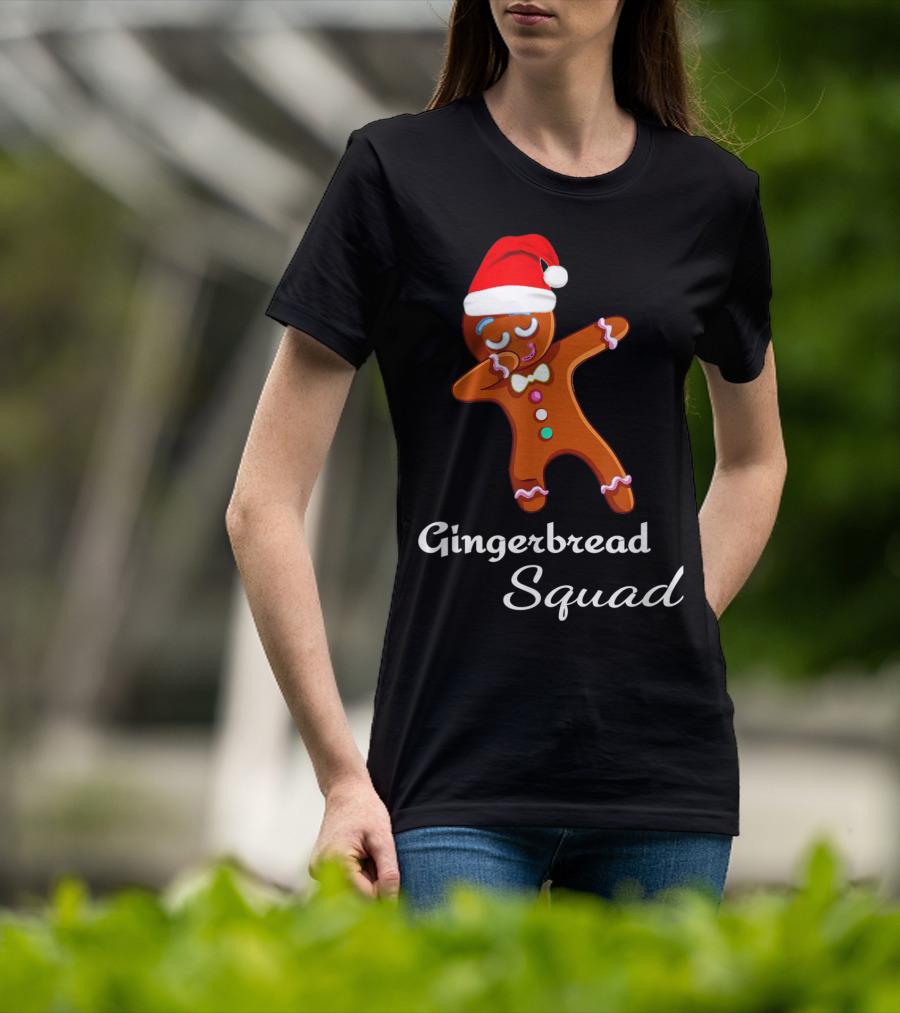 Gingers For Life Dabbing Gingerbread Squad With Santa Hat T-Shirt