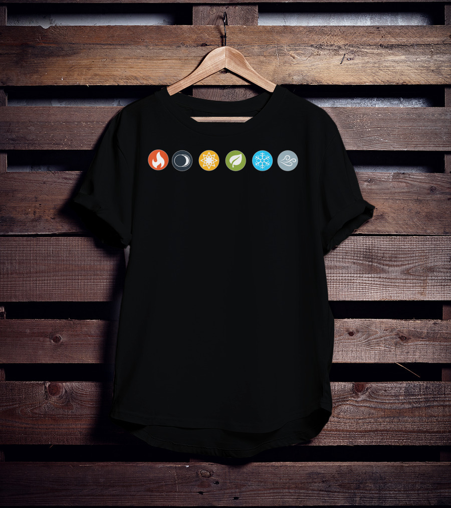 Gloomhaven Elements Fire Night Sun Leaf Ice Wind Board Game Tabletop Gaming T-Shirt