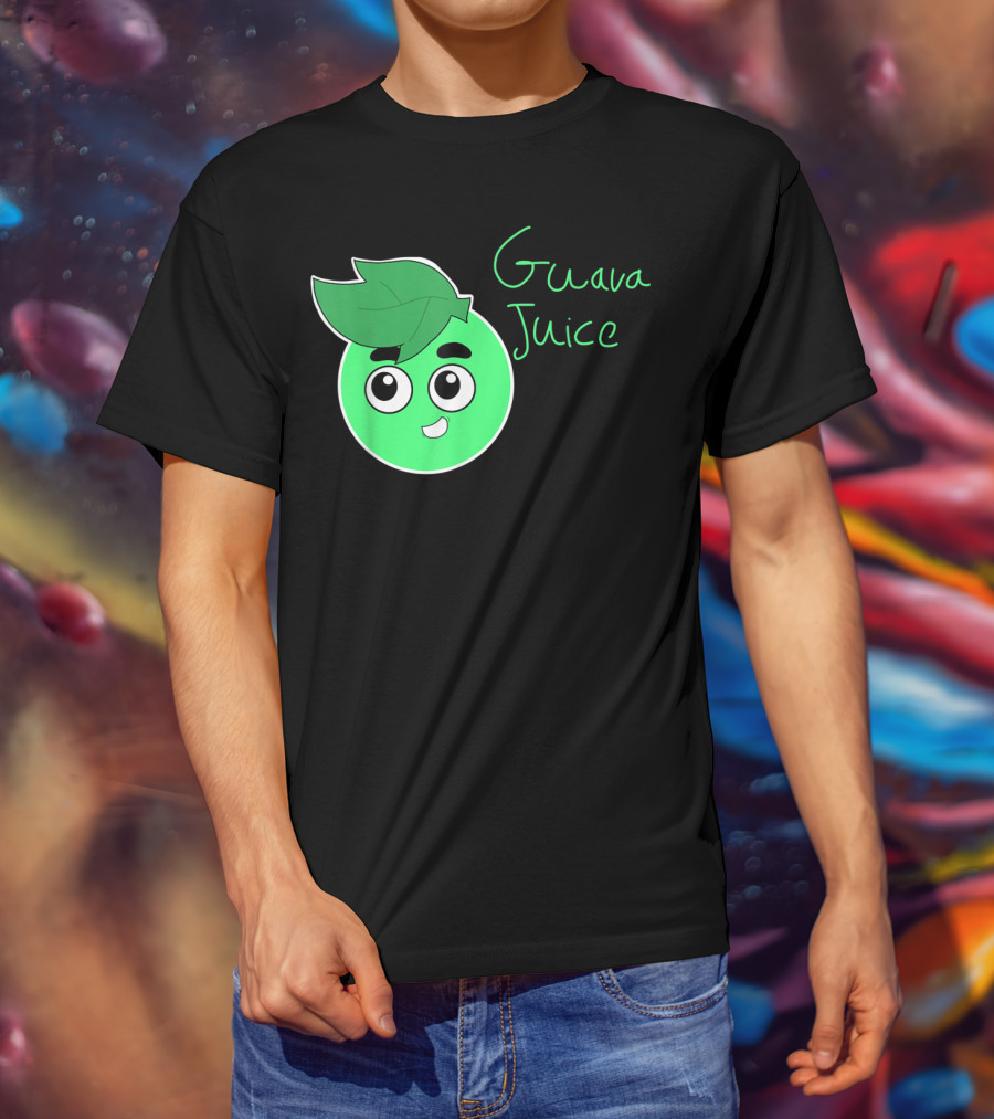 Guava Juice Green Cute Cartoon Face Youth T-Shirt