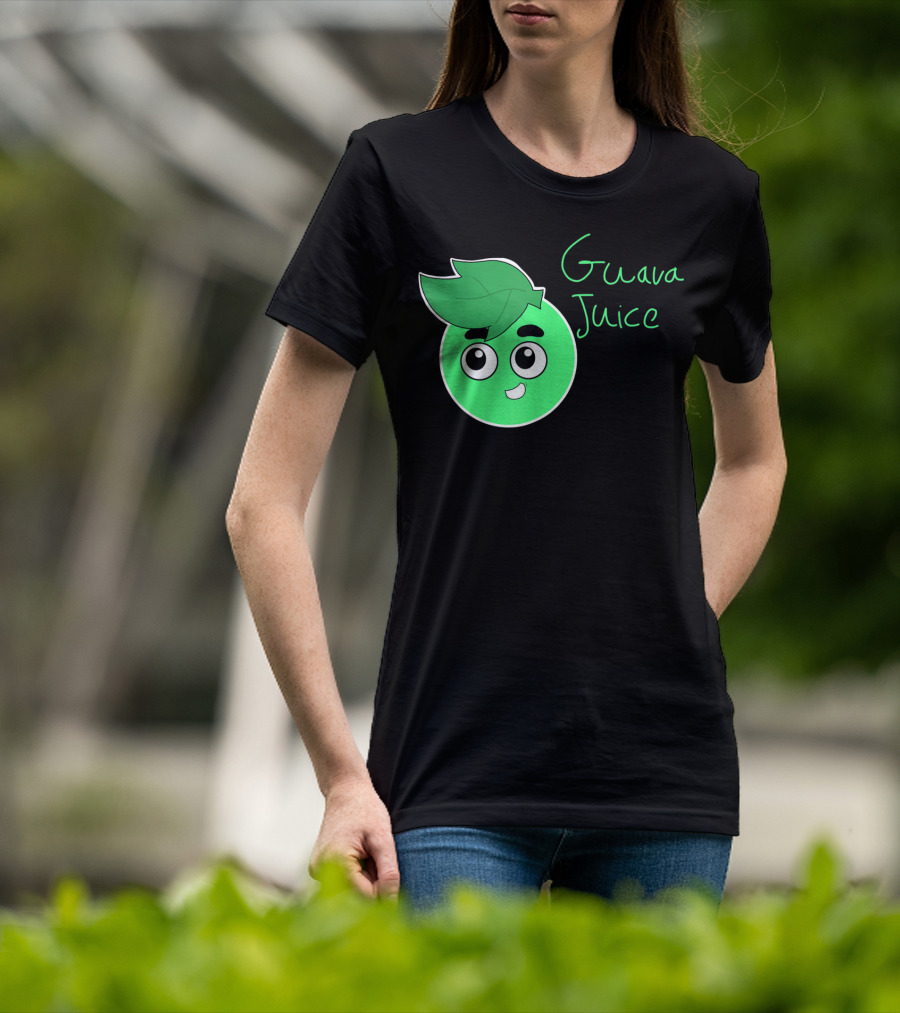 Guava Juice Green Cute Cartoon Face Youth T-Shirt
