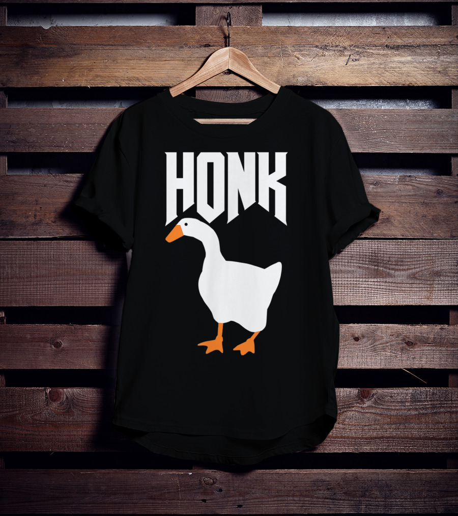 Honk Goose Funny Video Gamer Untitled Goose Game T-Shirt