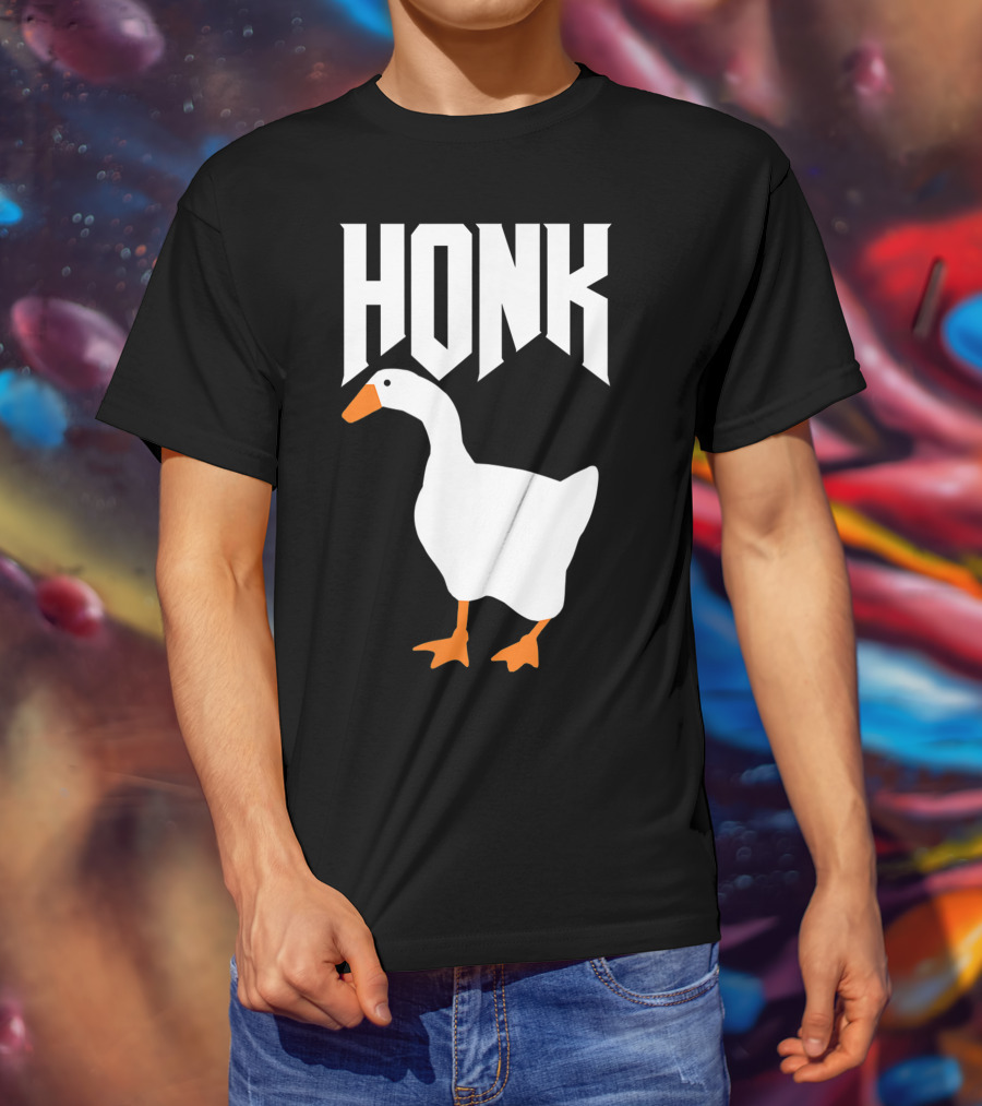 Honk Goose Funny Video Gamer Untitled Goose Game T-Shirt