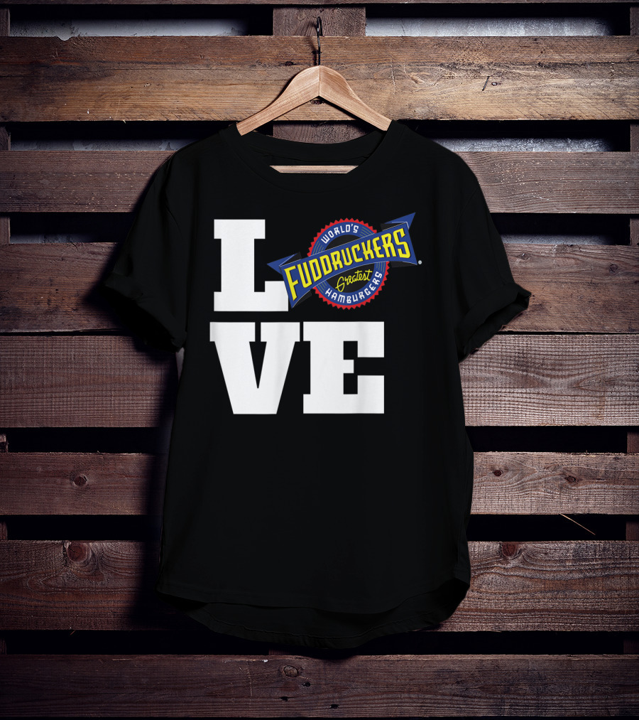 LOVE World's Greatest Hamburgers Fuddruckers T-Shirt