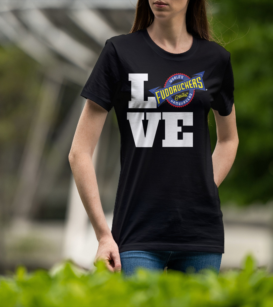 LOVE World's Greatest Hamburgers Fuddruckers T-Shirt