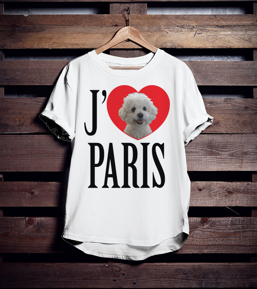 J'aime Paris Bichon Frise Heart T-Shirt