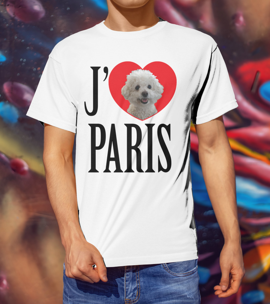 J'aime Paris Bichon Frise Heart T-Shirt