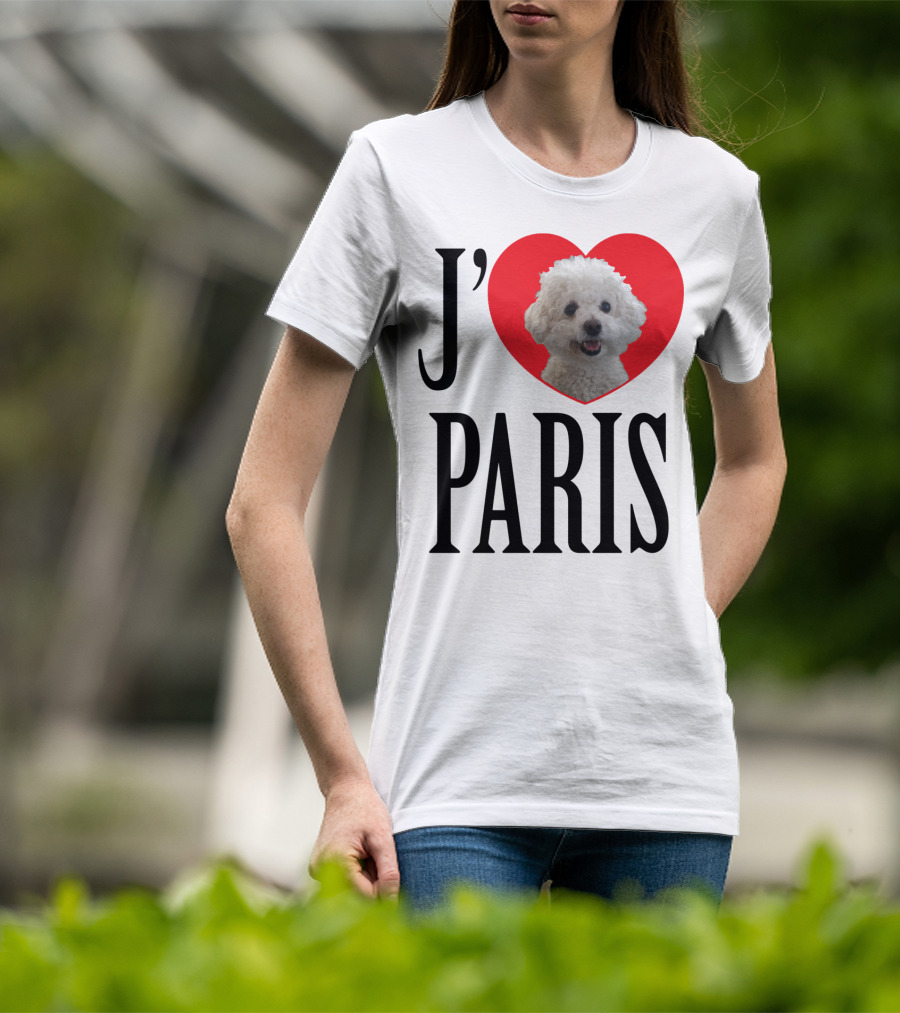 J'aime Paris Bichon Frise Heart T-Shirt