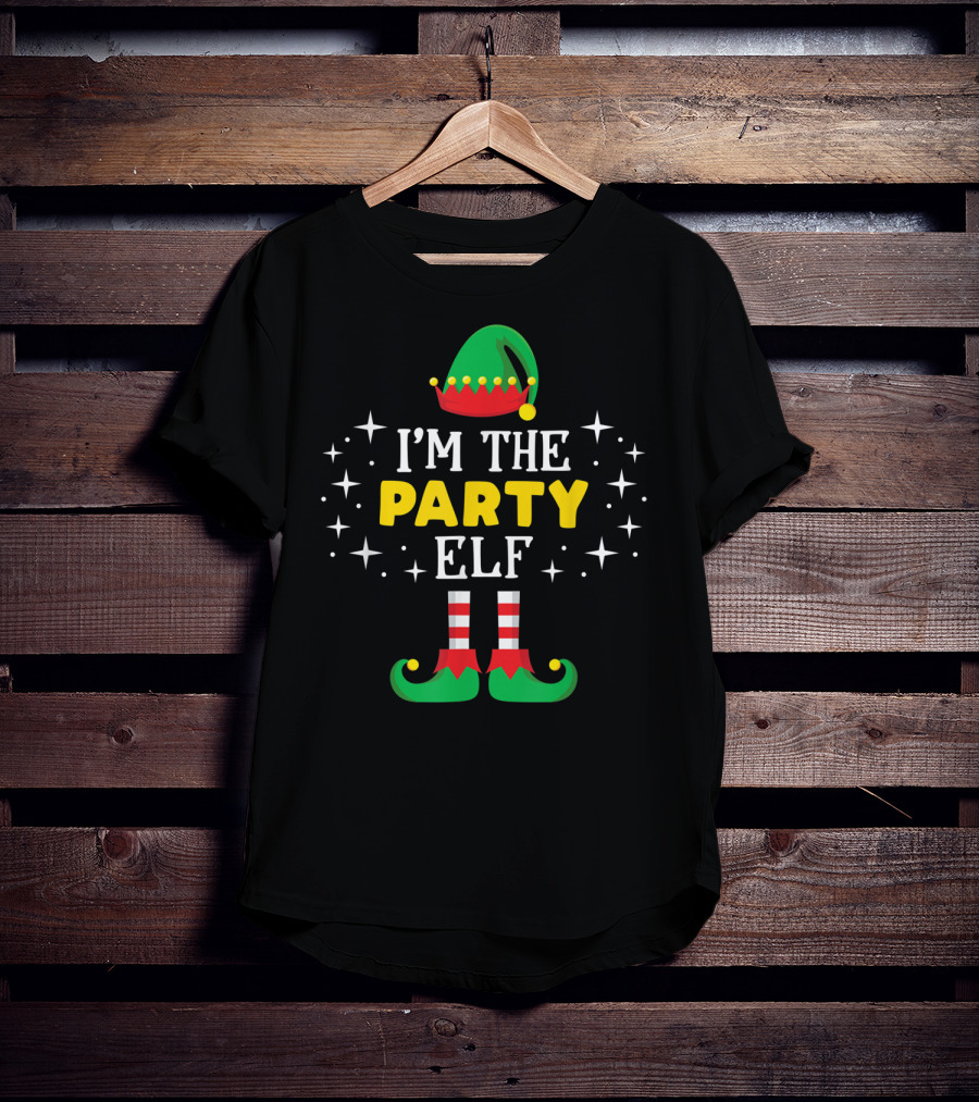 I'm The Party Elf Funny Xmas Family Festive T-Shirt