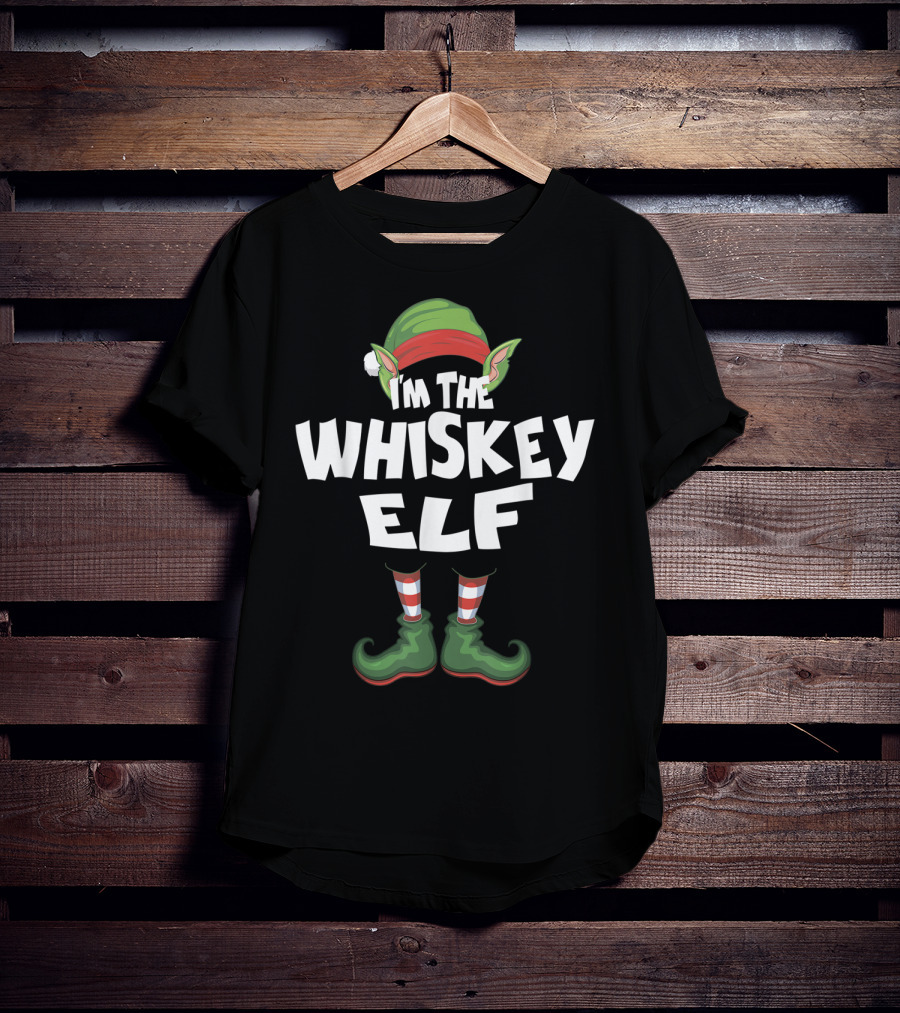 I'm The Whiskey Elf Christmas Family Holiday T-Shirt