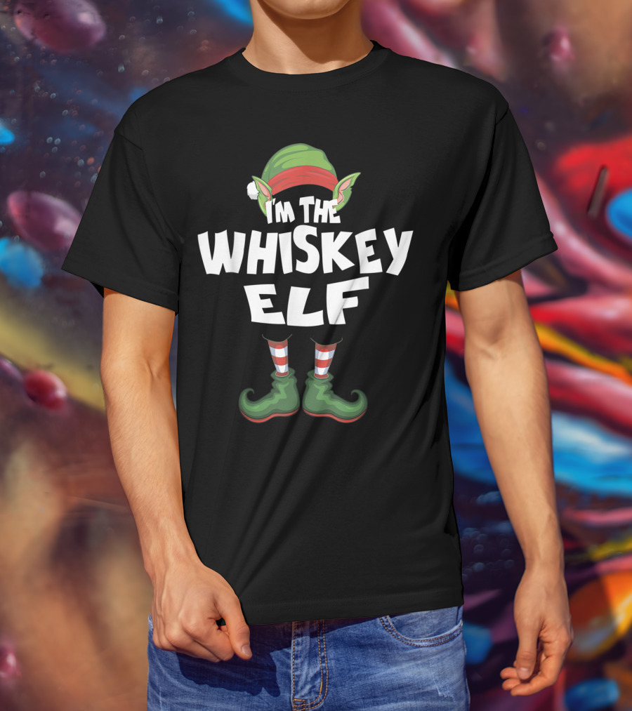 I'm The Whiskey Elf Christmas Family Holiday T-Shirt