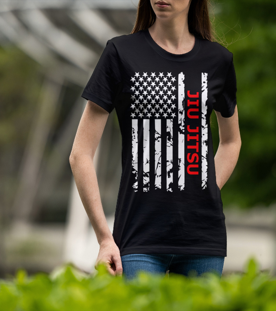 Jiu Jitsu American Flag T-Shirt