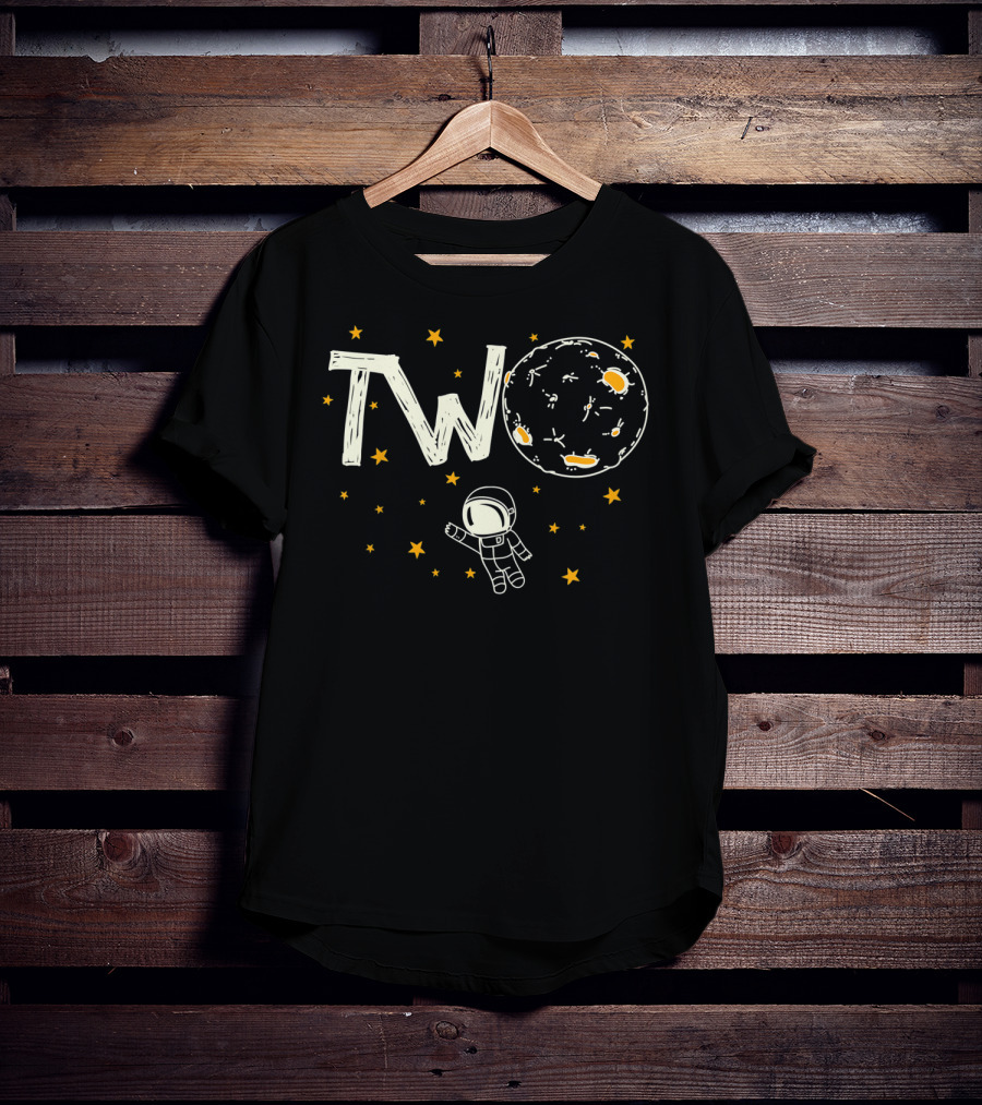 Two Year Old Astronaut Outer Space Birthday T-Shirt