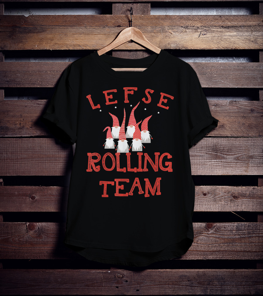 Lefse Rolling Team Norway Gnome Family T-Shirt