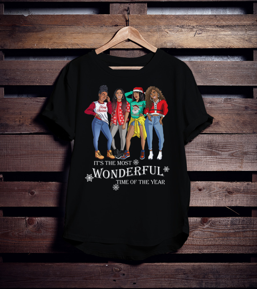 It's The Most Wonderful Time Of The Year Christmas Afro Pride T-Shirt