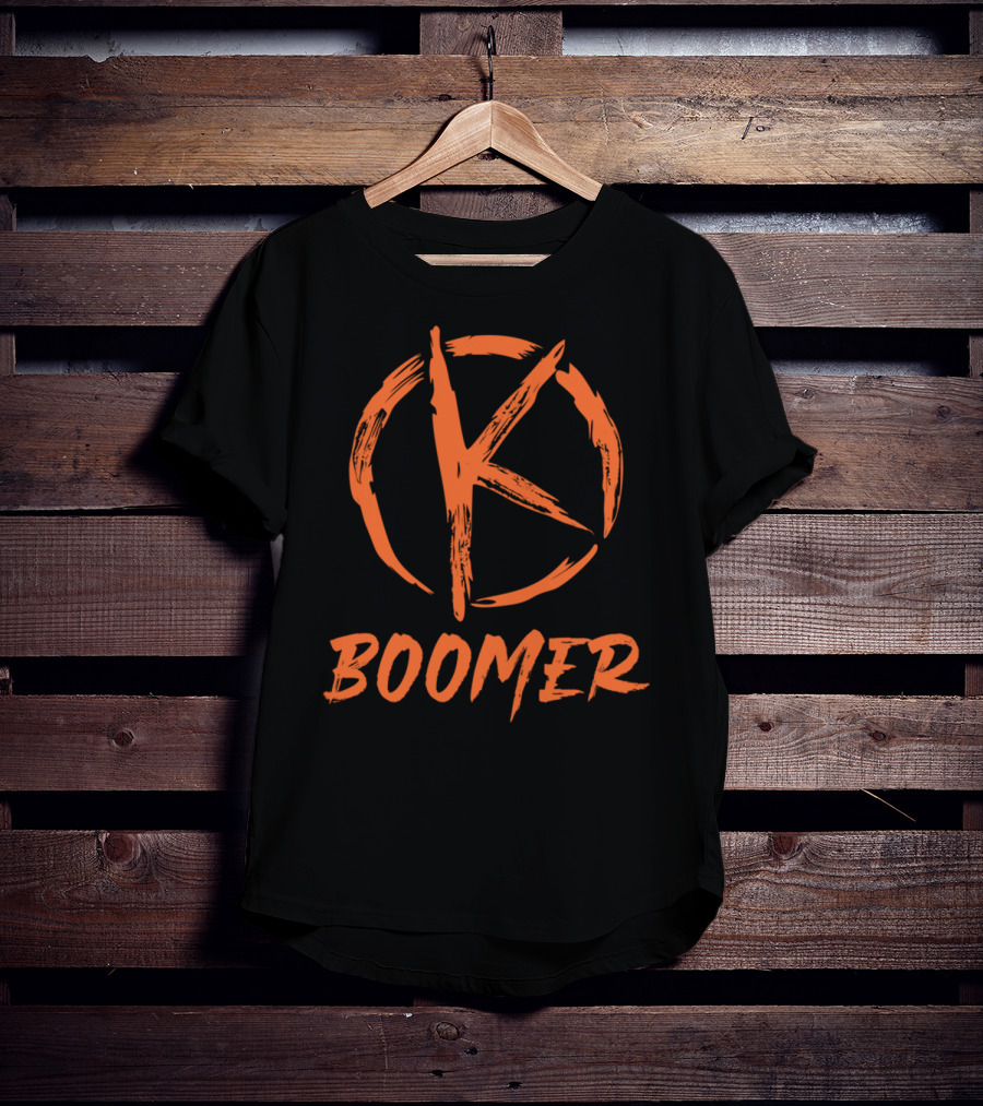 Ok Boomer Anarchy Symbol Bold Orange T-Shirt