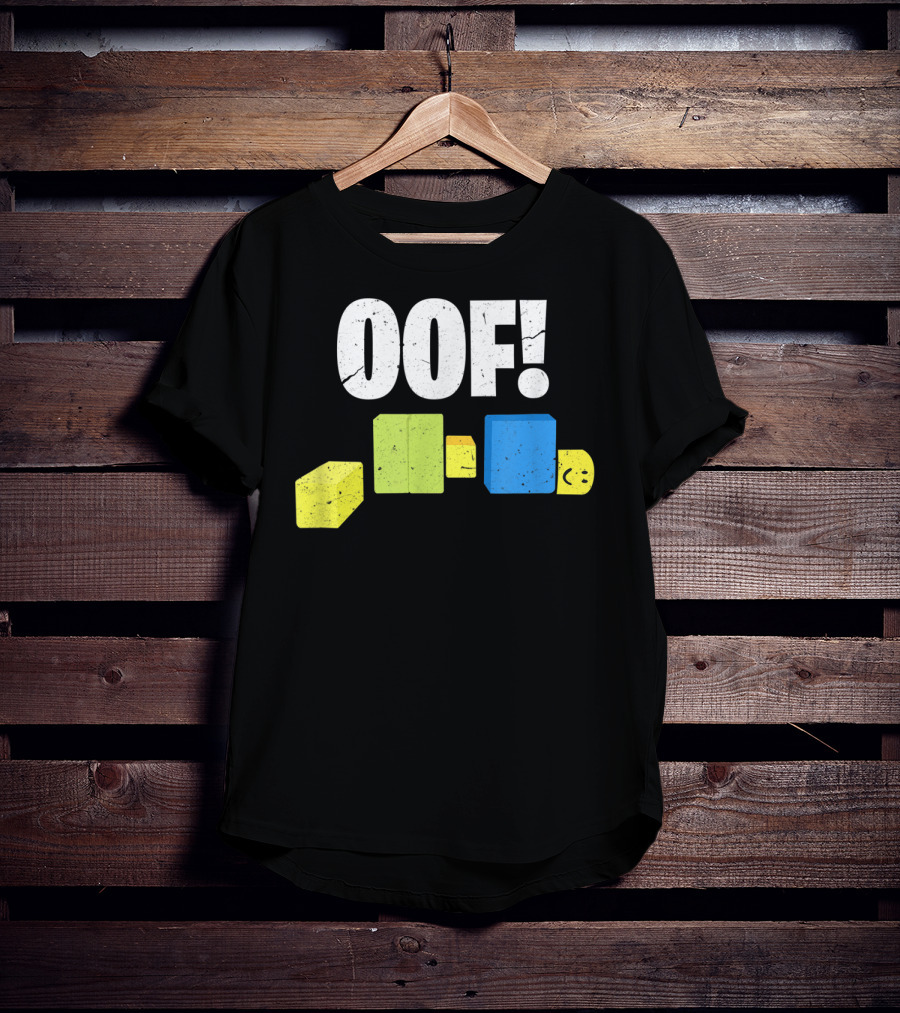 Oof Blox Noob Funny Gamer Blocks Oof Face T-Shirt