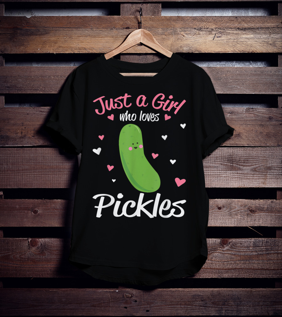 Just A Girl Who Loves Pickles Hearts T-Shirt