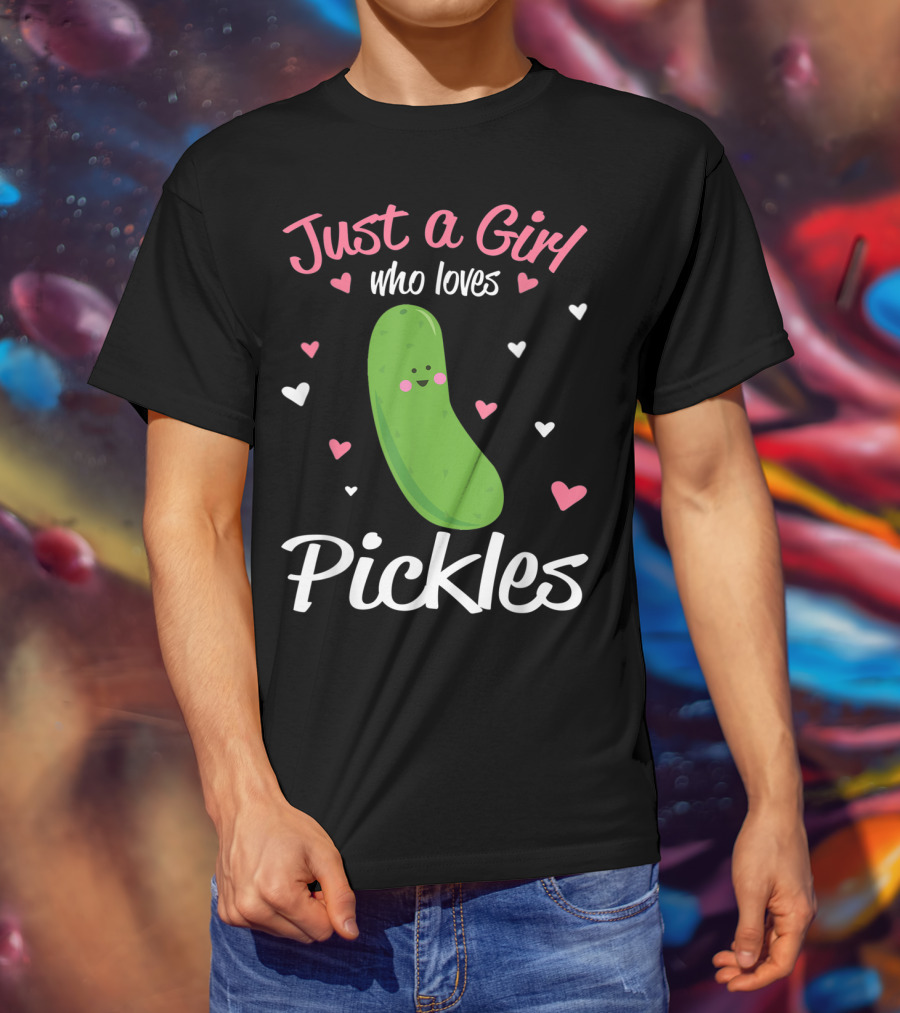 Just A Girl Who Loves Pickles Hearts T-Shirt