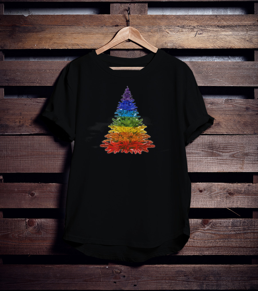 Christmas Tree Rainbow Colors T-Shirt